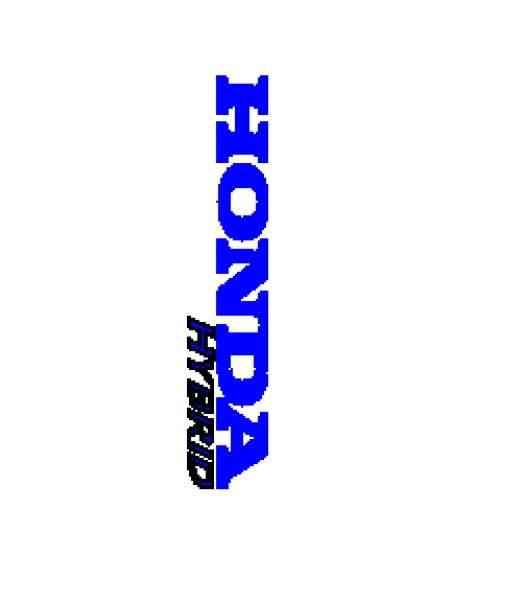 Honda Hybrid rechts - Logo's