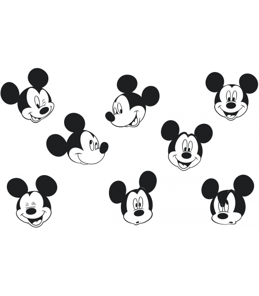 Mickey Mouse stickervel - Personages
