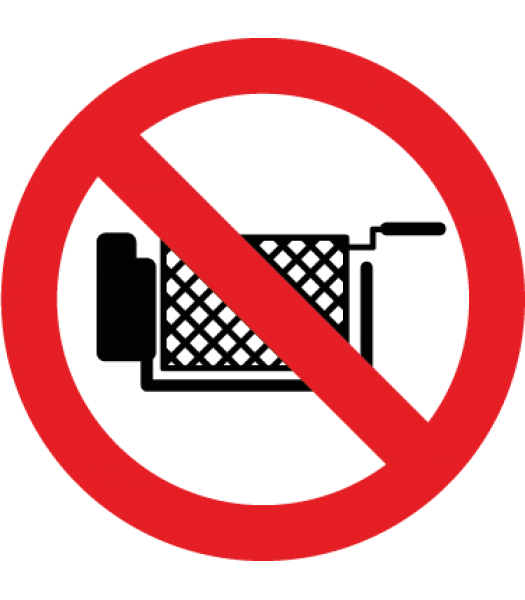 Verboden te frituren - Pictogrammen