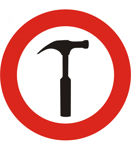 Verboden te timmeren - Pictogrammen