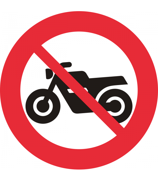 Verboden voor motoren - Pictogrammen
