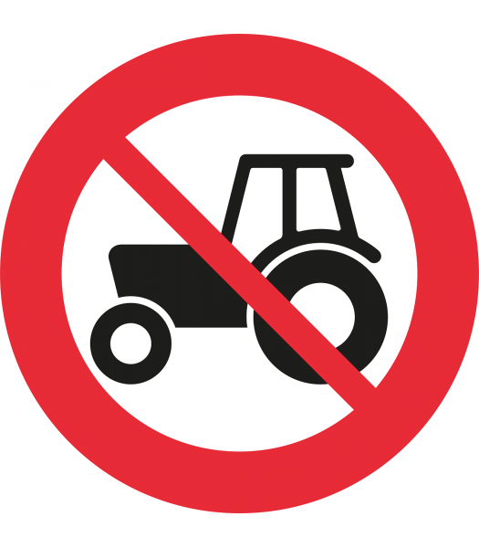 Verboden voor tractors - Pictogrammen